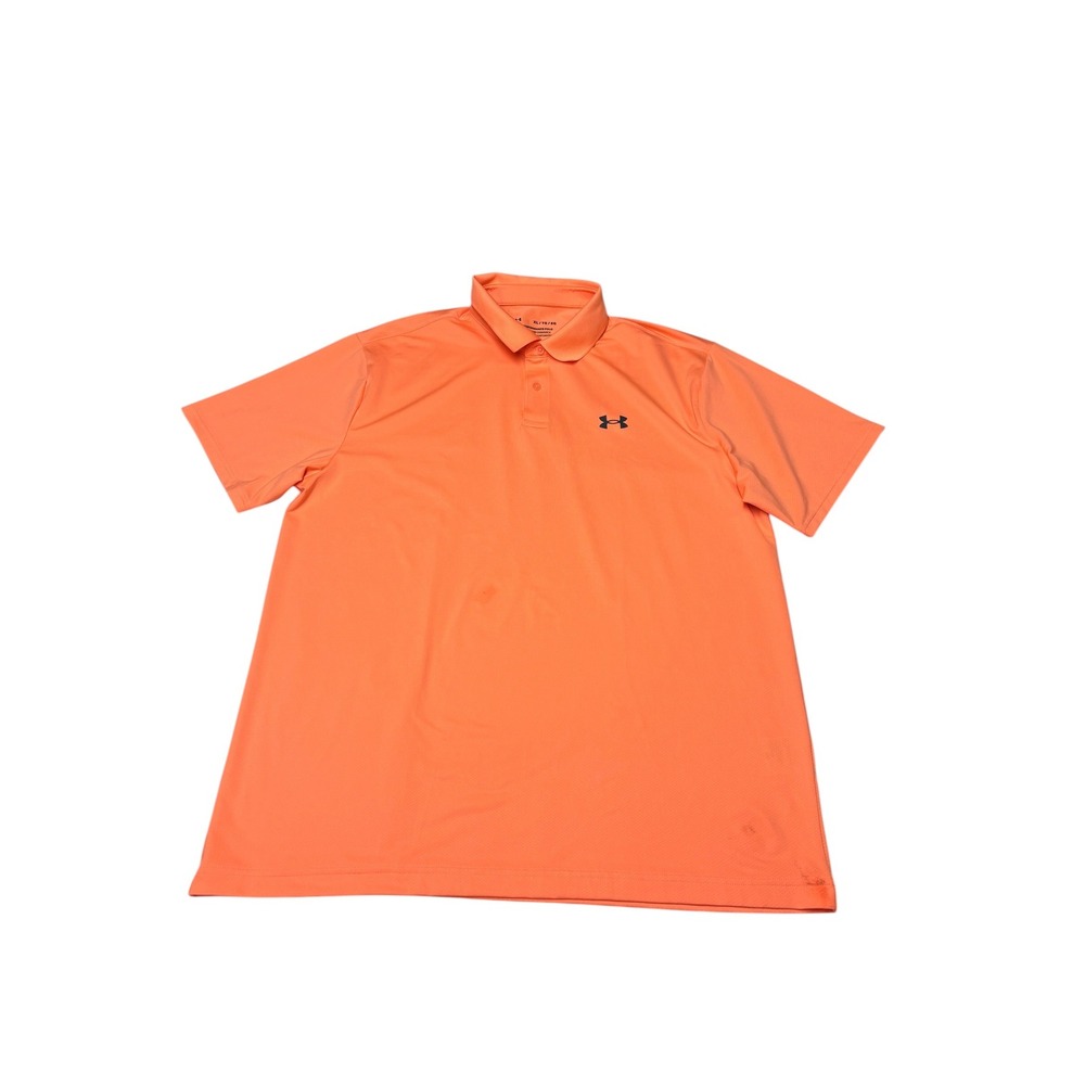 Under Armour Mens Performance Polo Shirt XL Orange Short Sleeve 1342080-864